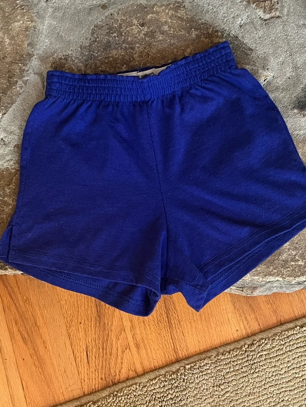 Comfy Blue Knit Gym Shorts